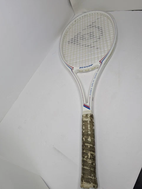 Raquette De Tennis Vintage Dunlop McEnroe Mad Raq - Taille 4 1/2 - Avec Housse