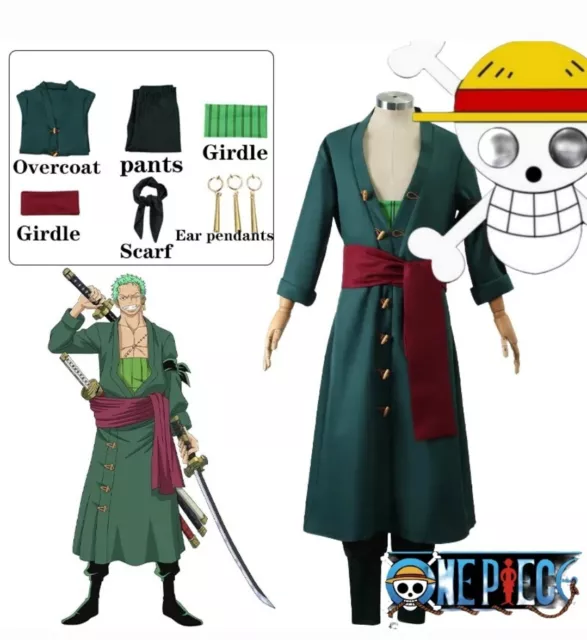 One Piece Cosplay Zoro Roronoa Costume Animé Déguisement Manga  Toute Taille