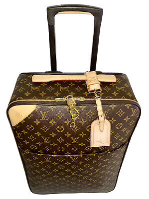 Louis Vuitton Pegase Suitcase Bag Carry-on Monogram w/ Garment & Hanger