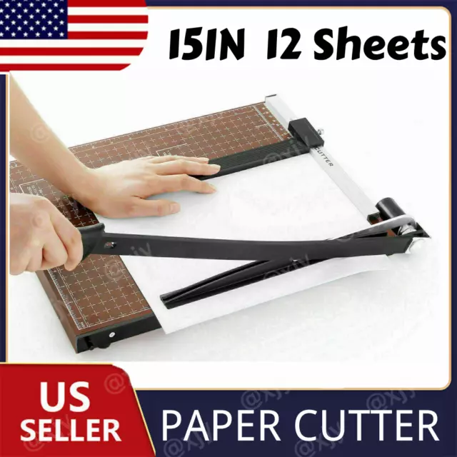 Heavy Duty Paper Cutter,A4 Paper Trimmer Photo Page Guillotine Craft 12 Sheets✅
