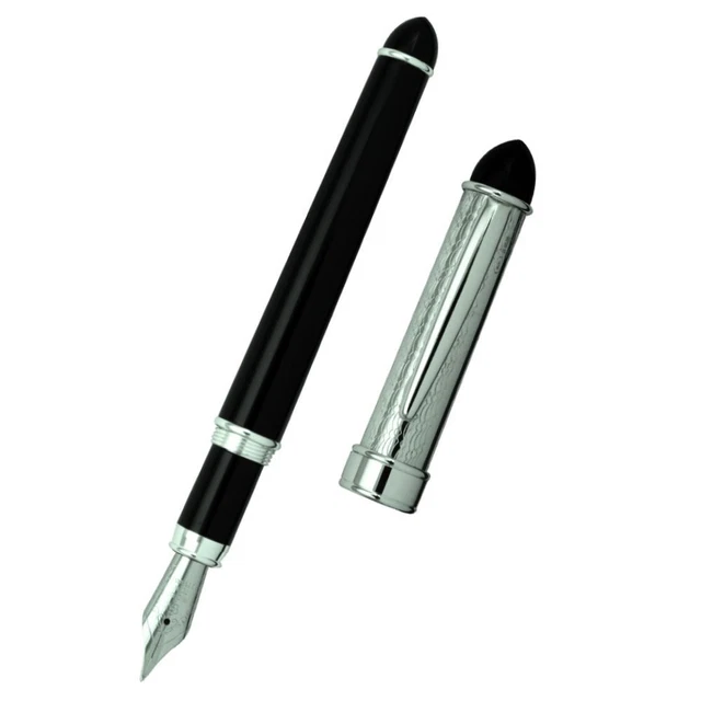 Stylo Plume Cesare Emiliano 'Hercules' - Argent 925 Et Bois De Bruyère, Neuve Avec étui