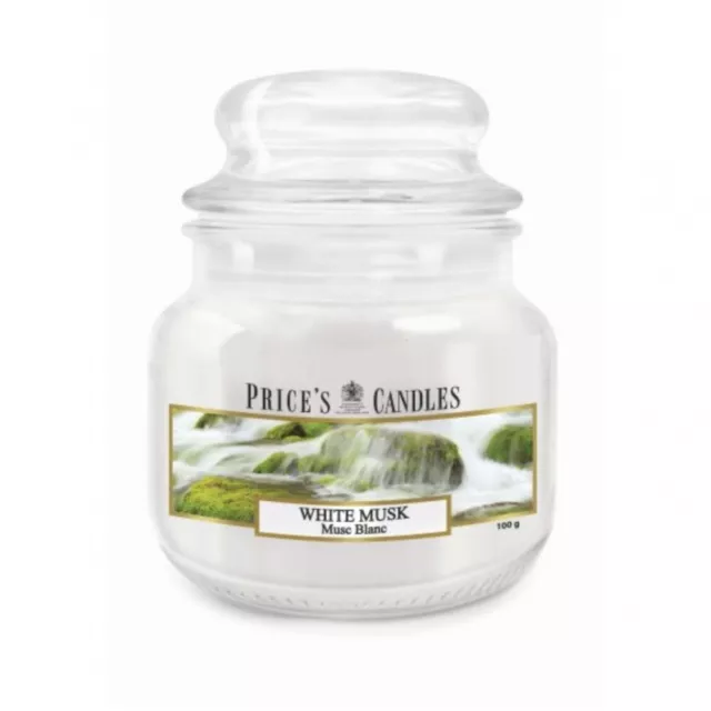 White Musk Scented Little Candle Jar 30 Hours (Removable Pop Lid)