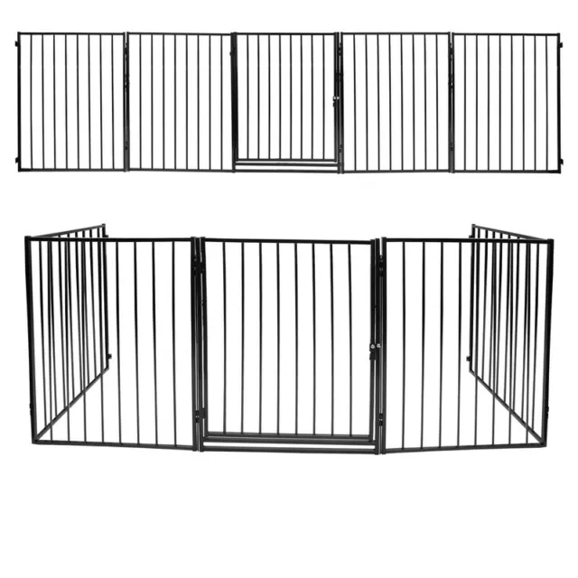 Absperrgitter 5 Stück Kaminschutzgitter Türschutzgitter schwarz Kinder Türgatter