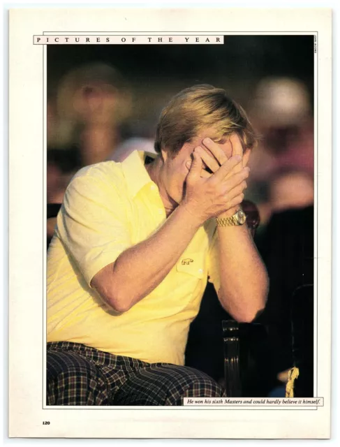 Jack Nicklaus Cries After Winning Sixth PGA Golf Masters magazine CLIPPING photo