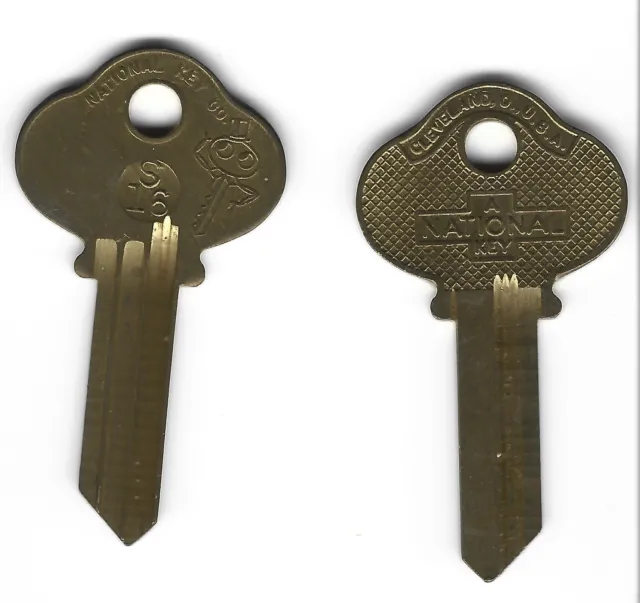 National  S16  NOS uncut key Same as Ilco 1007KMB and Sargent Original 270LN