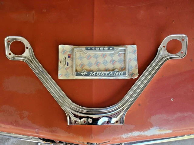 1966 Ford Mustang Export Brace And License Plate Frame
