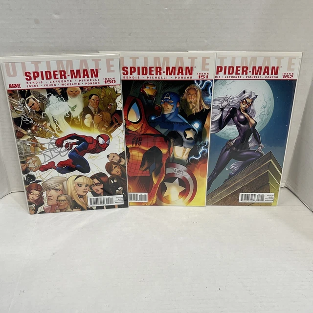 Ultimate Spider-Man 150 151 152 Marvel Comics Black Cat J Scott Campbell NM-NM+