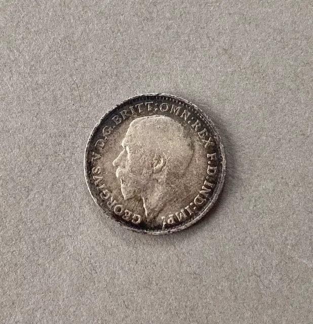 King George V 1916 Silver Threepence / 3d Coin - FREE UK POSTAGE- Nice Condition 2