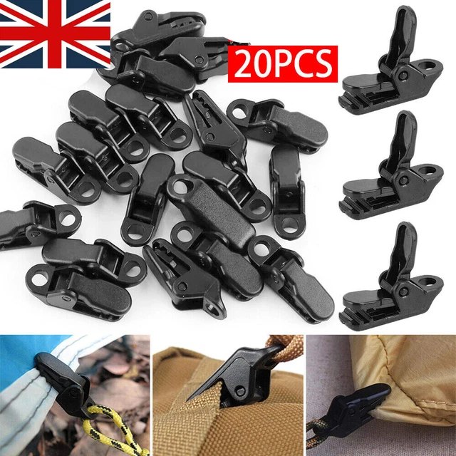20X ADJUSTABLE HEAVY Duty Lock Grip, For Tarp Shade Cloth Tent Nylon Snap Clips £4.67 PicClick UK