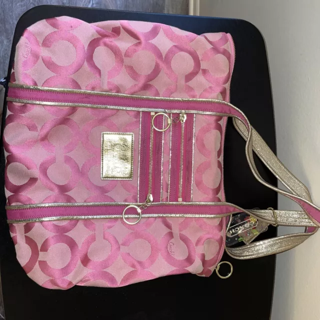 Coach Poppy Signature Pink Beige Tote Shoulder Bag EUC - Etsy UK