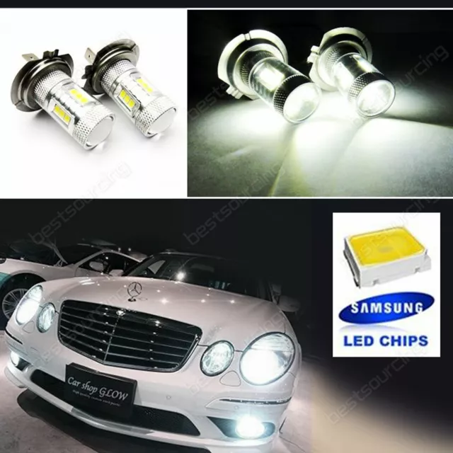 2 Ampoules H7 LED 30000LM Voiture Feux Phare Lampe Xénon Blanc 6000K anti  erreur