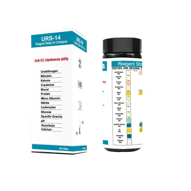 Urine Test Urine Anti-VC Interference Ability 100Strips Reagent 14 Parameters