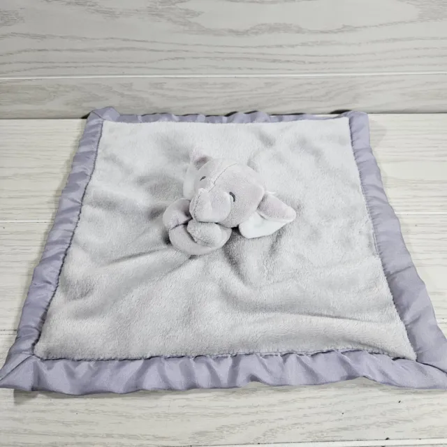 Carters Grey Gray Elephant Lovey Baby Security Blanket Soft Velour Satin Toy