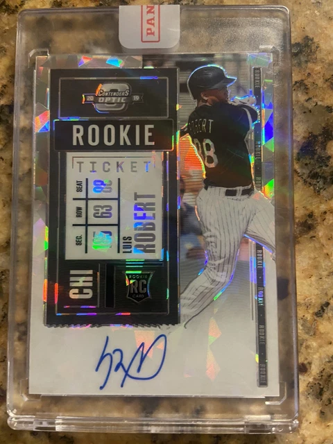 2020 Panini Contenders Optic Luis Robert Rookie Ticket Cracked Ice Auto /23