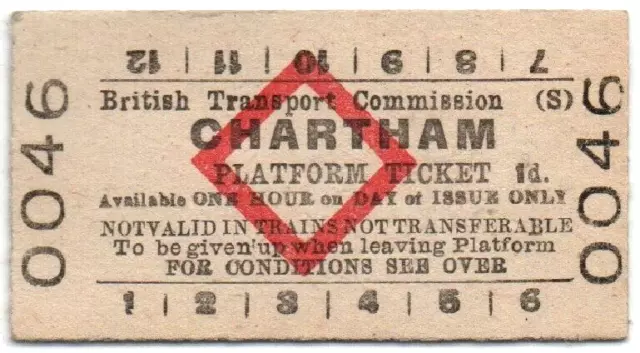 BTC(S) Platform Ticket Chartham 1d