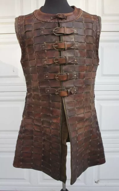 LARP Leather Bringandine Armor Medieval Breastplate Cosplay Costume Viking Armor