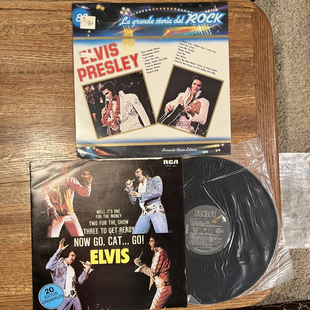 Elvis Presley Lot of 2 LPs La Grande Storia Rock Italy Sealed Import & Go Cat Go
