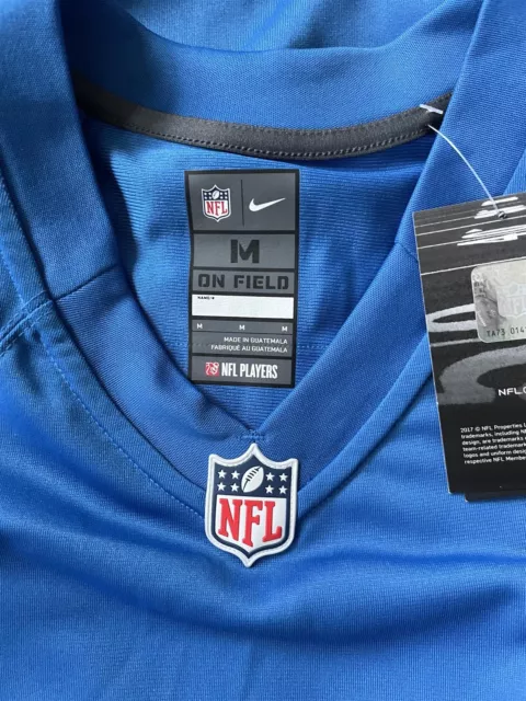 Detroit Lions NFL Jersey Men's Nike American Football Top - New 2