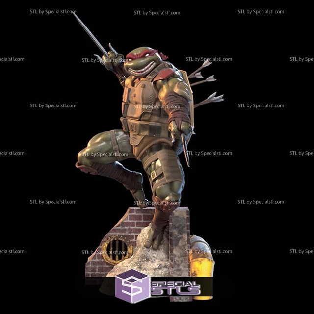RAPHAEL IN BATTLE TMNT ACTION FIGURE Kit resina 3D 1:6! UNPAINTED EUR ...