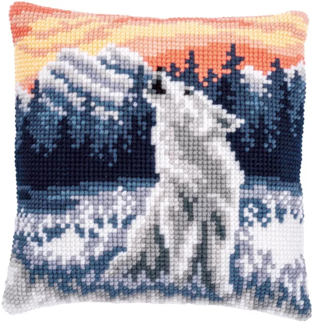 Vervaco ~ Cushion Cross Stitch Kit ~ Wolf in Winter