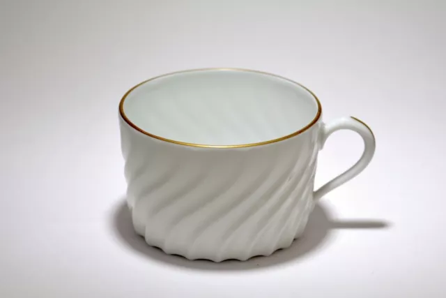 Haviland Limoges Porzellan Torse weiß mit Goldrand Kaffeetasse