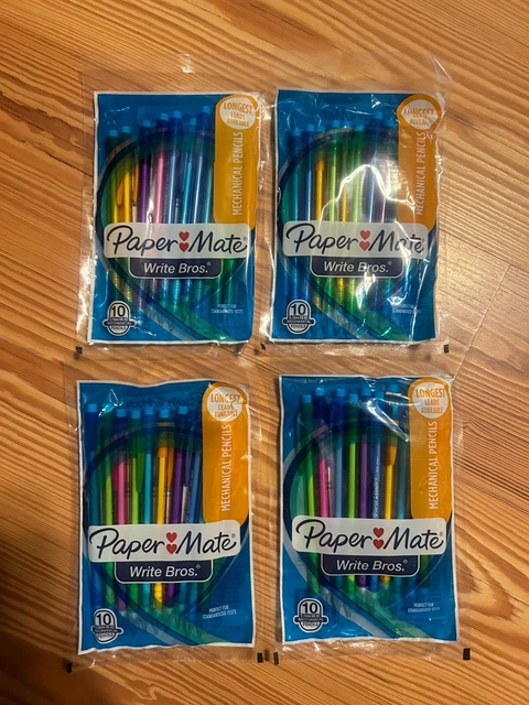 lot of 4 pack Paper Mate Write Bros Mechanical Pencils 10 each pack 0.7mm HB#2