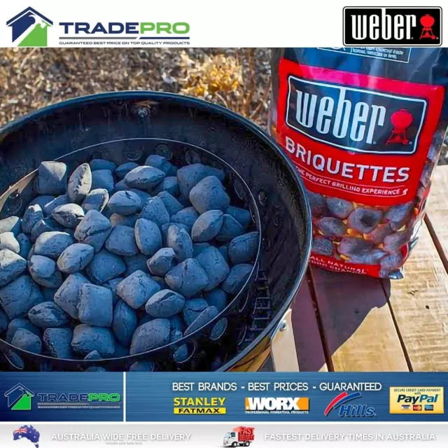 Weber Heat Beads BBQ Briquettes 4kg PRO Burn Low Odour Kettle Cooking Charcoal 2