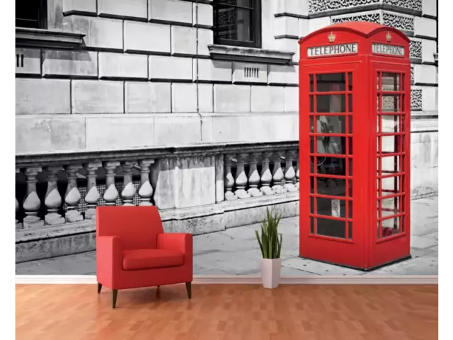 Large Wall Mural London Phone Box Art Graffiti Wallpaper Home Decor Decoration