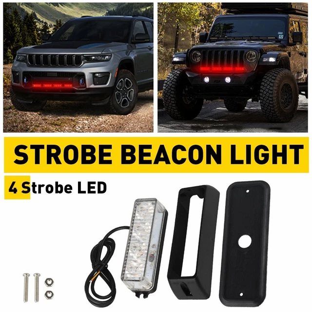 4LED Strobe Light Bar Foglights for Car Dash Hazard Beacon Lamp ABS Housing + PC