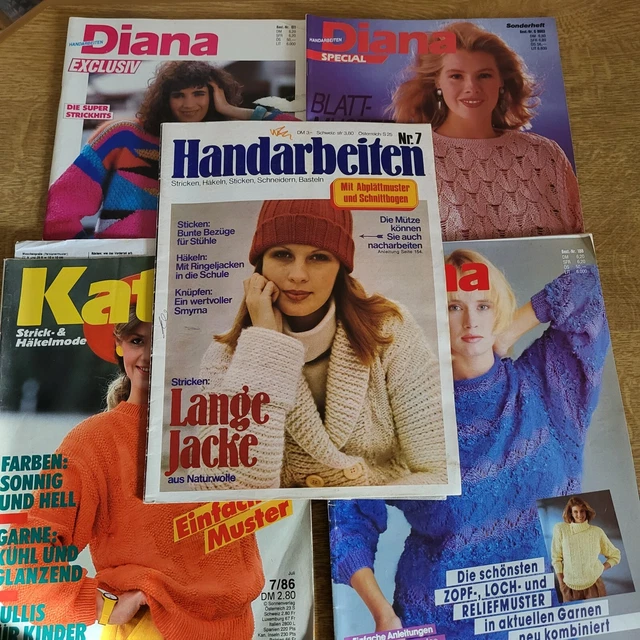 Stricken Häkeln Anleitung 5 Hefte-Diana, Katrin, Handarbeiten