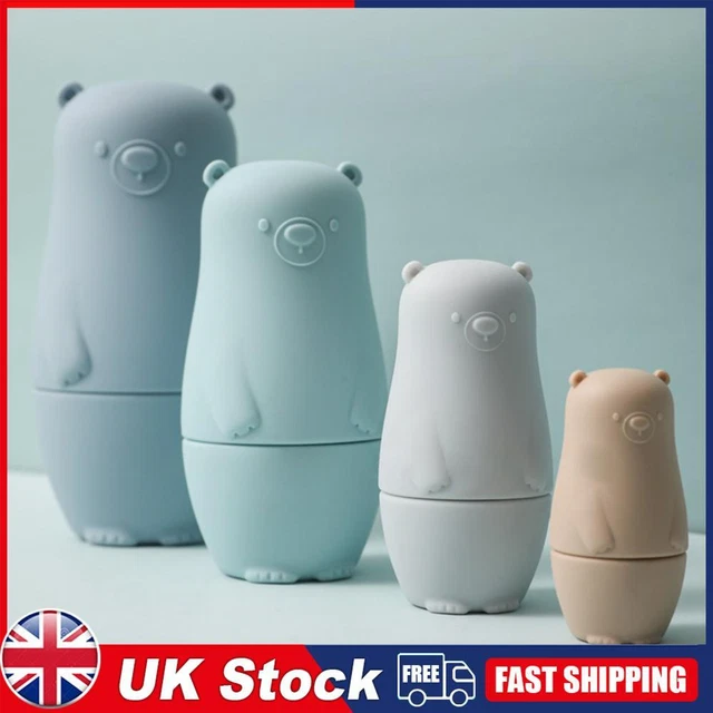Color Size Matching Toys Best Gifts Montessori Toy for Boys Girls (Blue Bear)