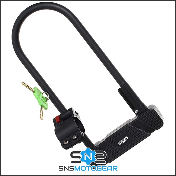Mammoth Moto Moto Sicurezza Catena Resistente Serratura a U 170 mm x 320 mm