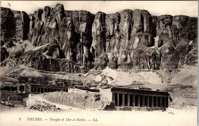 Temple Of Der El Barhi Thebes Egypt Original Ll Postcard