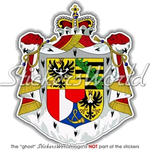 LIECHTENSTEIN Wappen Abzeichen Kamm, 100mm Vinyl Aufkleber