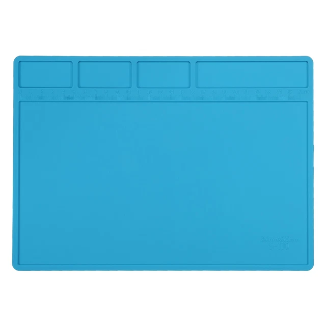 Tappetino per saldatura in silicone isolamento termico 932°F 11"" x 8"" tappetino da lavoro riparazione elettronica