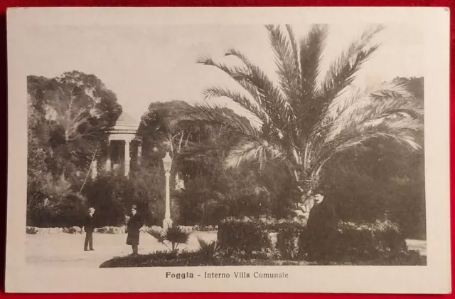 Cartolina Foggia Interno Villa Comunale