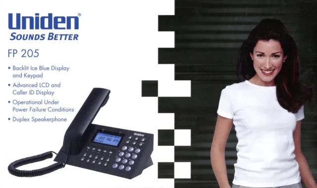 Uniden FP205 Corded Phone - Landline & Business Speaker Phone With Large Buttons