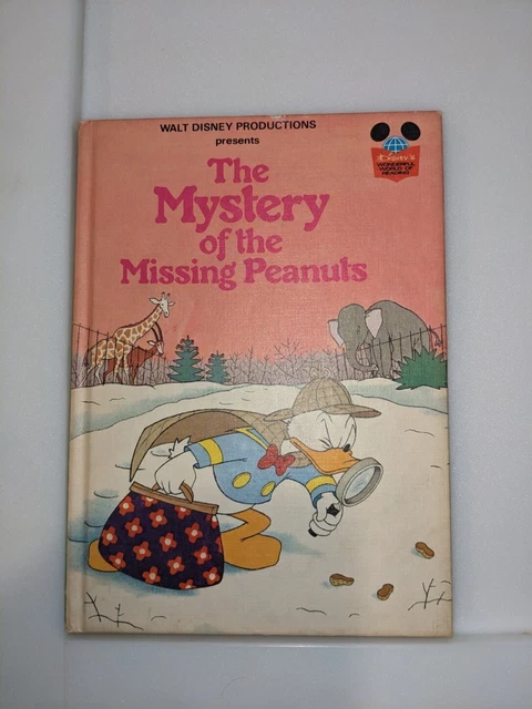 VINTAGE 1975 - Walt Disney "The Mystery of the Missing Peanuts" Hard Cover Book