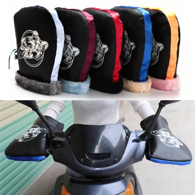 Motorcycle Handlebar Snowmobile Waterproof Winter Hand Warm Covers Gloves Un-EN