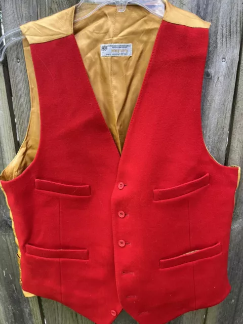 Vintage Men’s John G Hardy Great Britain Made 4 Pocket Button Up Vest. Size 40