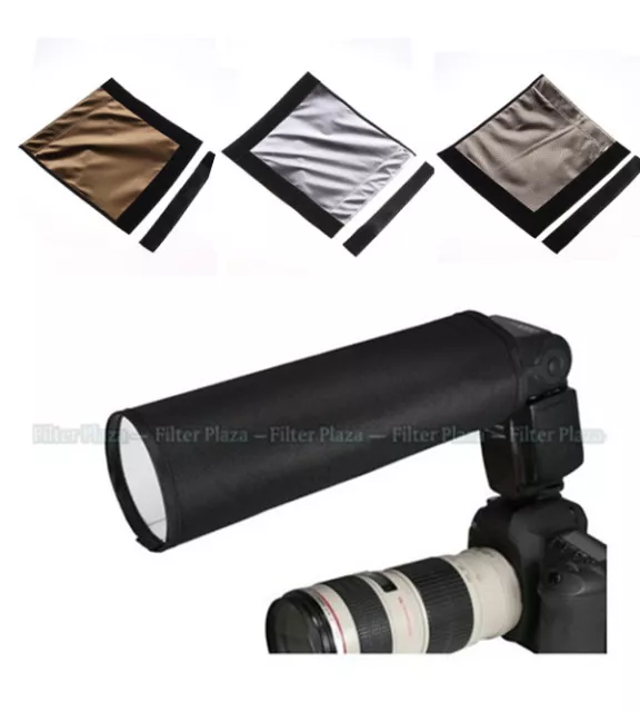 Universal Foldable Snoot Flash Speedlite Beam Diffuser Tube for Canon Nikon Sony