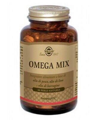 Solgar Omega Mix Integratore Alimentare Omega 3 Omega 6 Omega 9 60 Perle