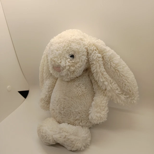 JELLYCAT MEDIUM CREAM Bunny Rabbit Soft Toy Plush Comforter - Older ...