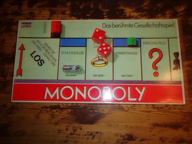 Monopoly lange weiße Ausgabe DM von Parker Brothers