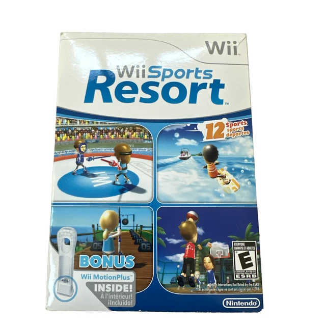 Nintendo Wii Sports Resort Complete CIB w/ Game & Motion Plus Adapter in BIG BOX