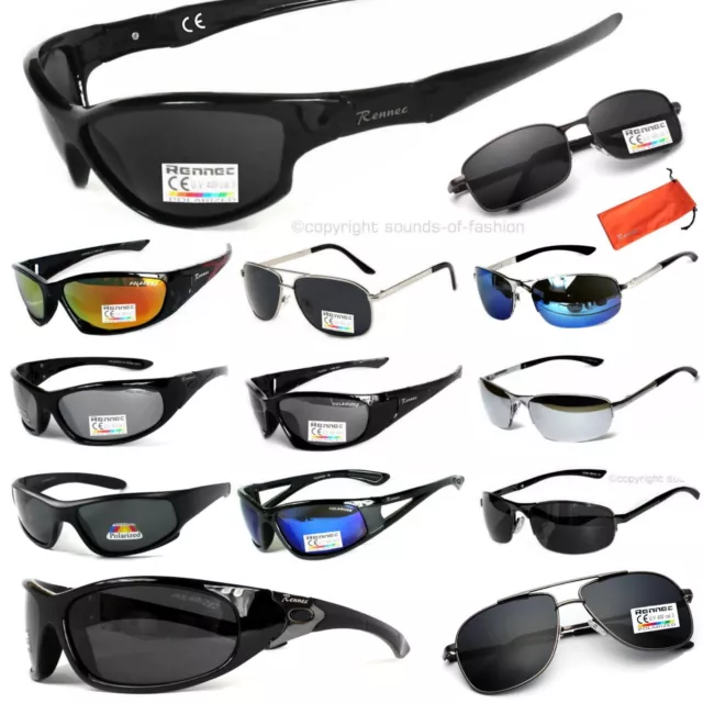 Herren Sport Sonnenbrille Polarisiert oder Verspiegelt Gangster Carbon Rennec