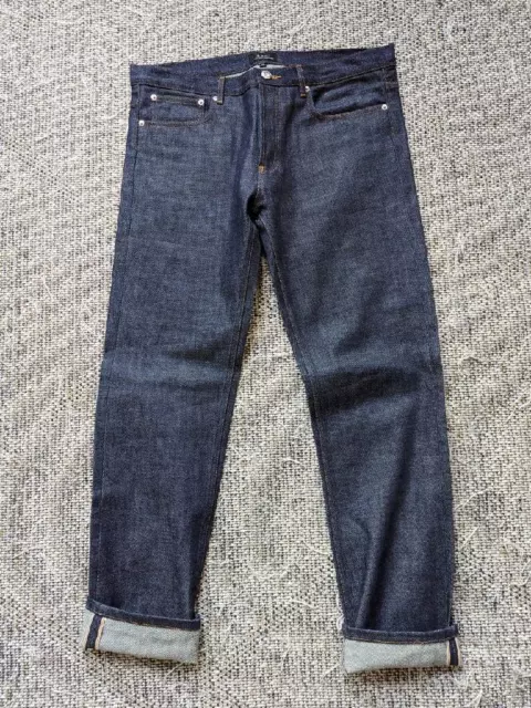 APC petit new standard SELVEDGE jeans 34x32 blue RAW DENIM indigo