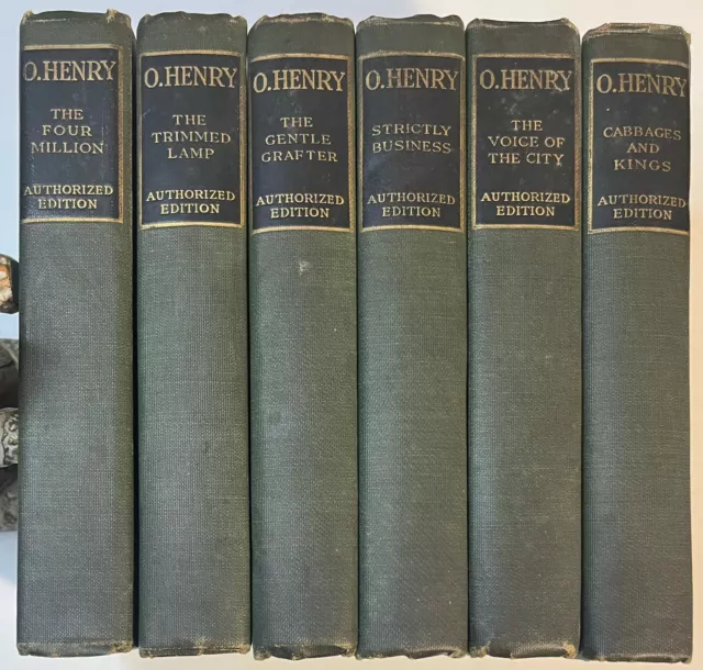 O.Henry Vintage O'Henry set/6 Authorized Edition Hardcover Books  1904 - 1910