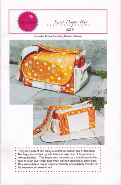 Sweet Diaper Bag #2311 Sewing Pattern ~ Lots of interior/exterior and Pull outs