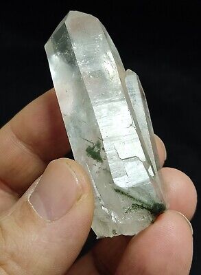 An Aesthetic Natural Quartz crystal with chlorite inclusions 49 grams 11